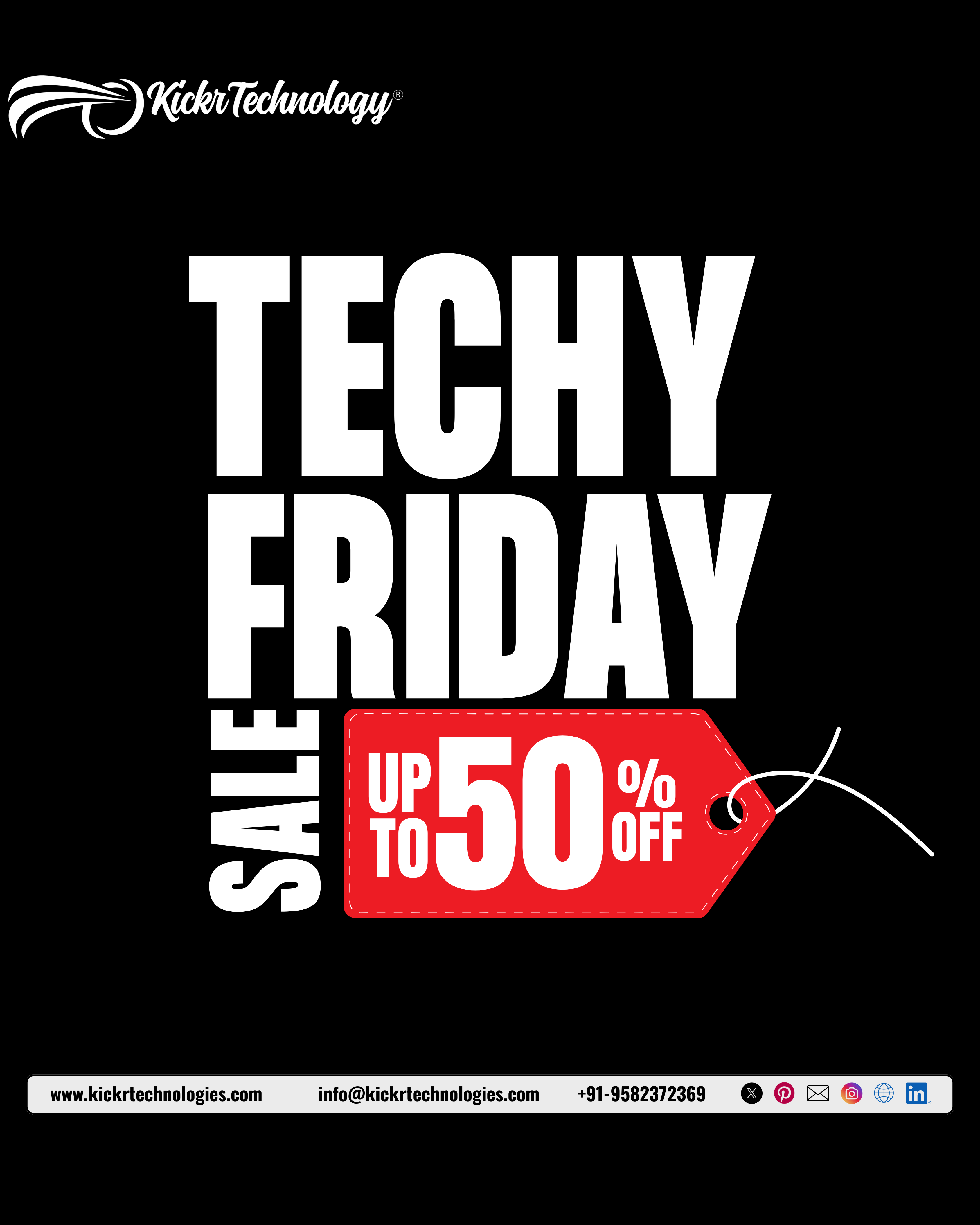Celebrate Techy Friday with exclusive offers designed for tech-savvy businesses and developers. Kickr Technology brings innovation and savings together — because smart technology shouldn’t come at a premium.