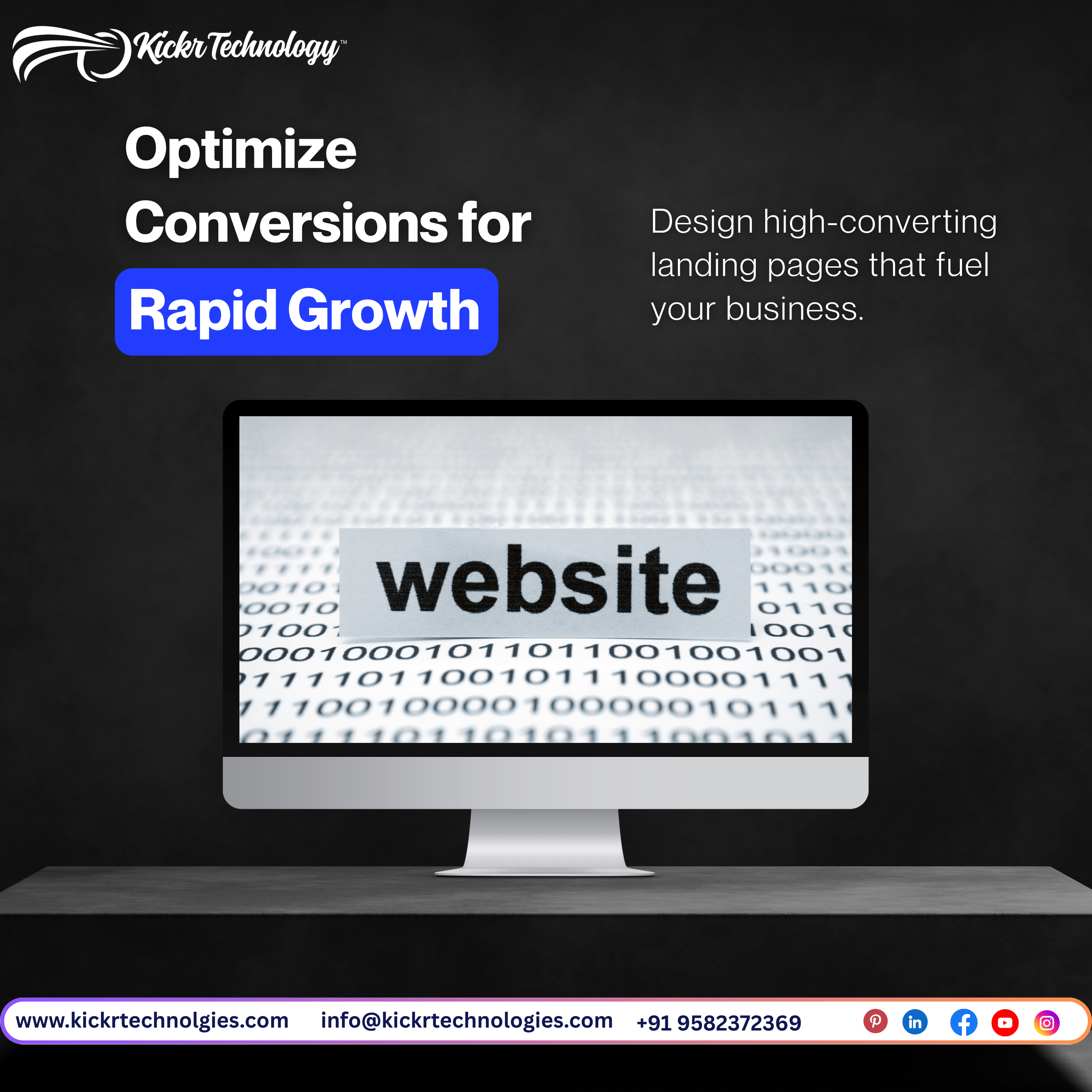 Kickr Technology boosts online performance through smart website development and conversion‑oriented landing pages crafted for rapid business growth in Delhi.